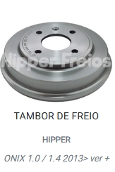 Par Tambor Freio Traseiro Onix/prisma Joy 1.0 / 1.0 Plus 2