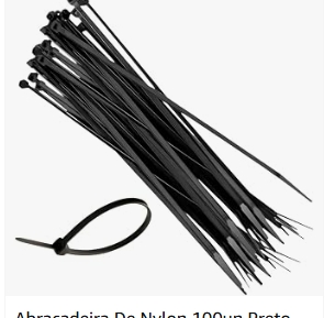 Abraçadeira Nylon Preta 4.8X400MM( Unidade )